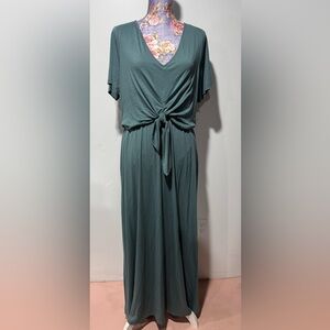 Lane Bryant Teal Dress with Knot Detail